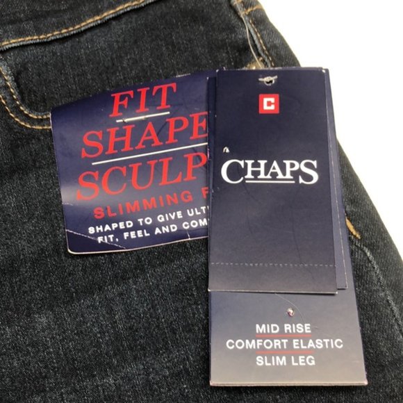 NWT CHAPS BY RALPH LAUREN SLIM FIT MIDRISE JEANS 10/29x29 ⭐️ - Picture 3 of 12